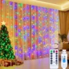 LED-Lichtervorhang mehrfarbig, 3 × 2 m