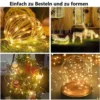 LED-Lichtervorhang warmweiß, 3 × 3 m, für Weihnachten
