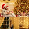 LED-Lichtervorhang warmweiß, 3 × 3 m, für Weihnachten