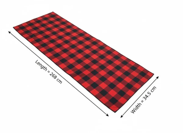 Weihnachtstischdecke Schwarz-Rot