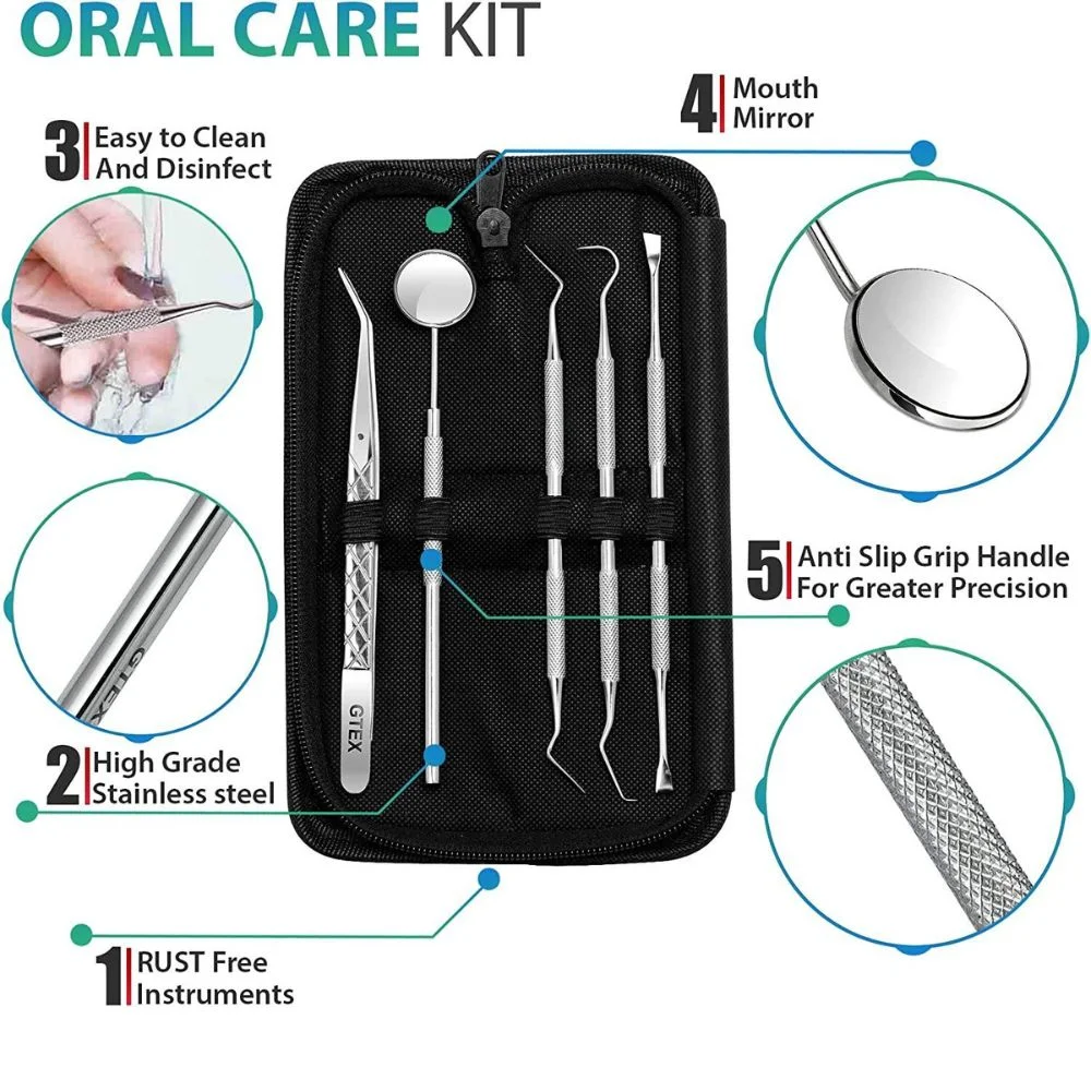 Stainless Steel Dental Care Set, 5 Pieces